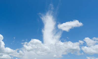 Wall Mural - many small clouds in blue sky.summer cloudy.white clouds floating in the sky