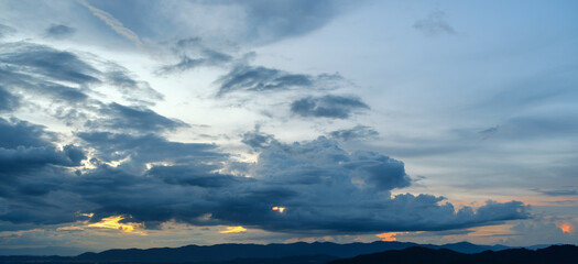 Wall Mural - cloud before rainy storm,gray clouds