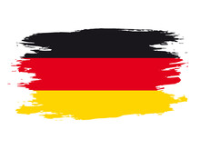 Germany Flag Painted With A Brush.