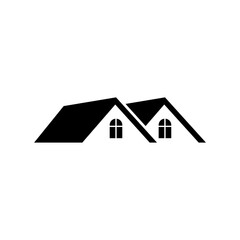 Sticker - House roof icon logo isolated on white background