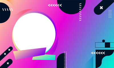 Poster - Blank modern gradient webinar template poster and banner design