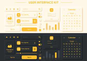 set of agenda user interface template