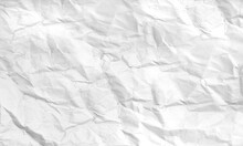 White Crumpled Paper Texture Background, White Paper For Texture Background.