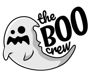 The Boo crew illustration, Halloween Cute Ghost Shirt vector