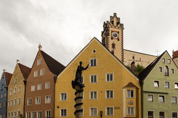 Sticker - facades of houses in the city of Füssen, in southern Bavaria