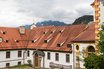 Poster - facades of houses in the city of Füssen, in southern Bavaria