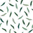 vector long green leaf seamless pattern vintage design fabric paper botanical 