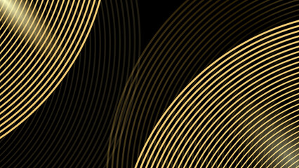 Wall Mural - Elegant navy black gold background with overlap layer. Suit for business, corporate, institution, party, festive, seminar, and talks