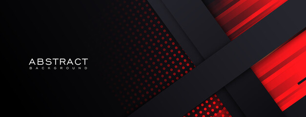 Aufkleber - geometric motion lines futuristic technology red black abstract background presentation template iso