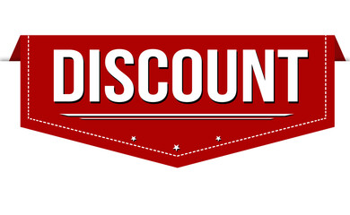 Wall Mural - Discount red  banner design