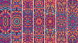 Ethnic ornamental Mandala pattern set . Geometric pattern bookmark psychedelic print.