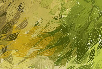 Poster - Light Green, Yellow vector background with abstract shapes.