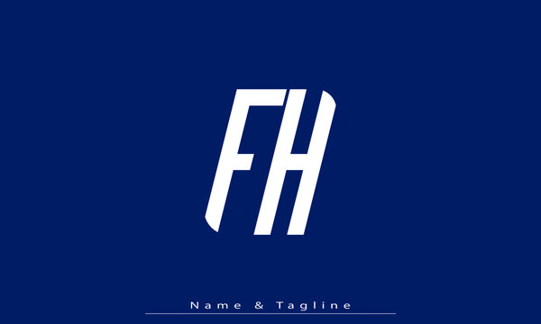 Alphabet letters Initials Monogram logo FH , HF