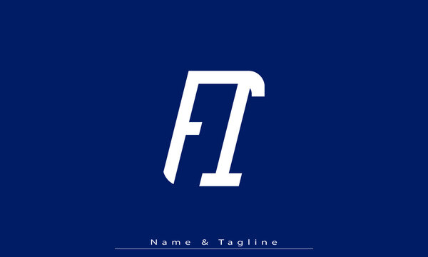Alphabet letters Initials Monogram logo FI , IF