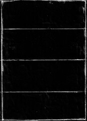 Poster - Folded paper with grungy texture in black background. can be used to replicate the aged and worn look for your creative design. old paper for photo texture overlay in retro style