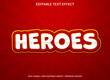 © Fuadi Alhusini - heroes text effect template with editable layout and abstract style use for business logo and brand