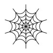 spider web vector illustration line art logo icon