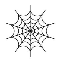 Spider Web Vector Illustration Line Art Logo Icon