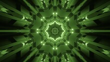 3D Illustration Of Crystal Green Tunnel