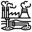carbon dioxide line icon