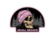 © Adipra - Skull head wearing beanie illustration design