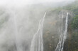 Mist and lush green around Jog waterfalls in Karnataka in south India