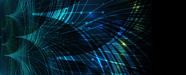 Neural network concept. Connected cells with links. High technology process. Abstract background