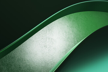 Poster - Creative abstract green background. Landing page concept. 3D Rendering.