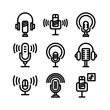 © Zain Studio - podcast icon or logo isolated sign symbol vector illustration - high quality black style vector icons