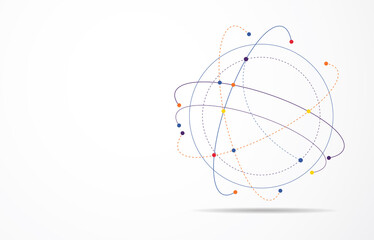 Global network connection. World map point and line composition concept of global business. Vector Illustration