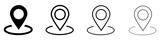 Fototapeta  - location vector icon set. point illustration sign collection. position symbol. place logo.