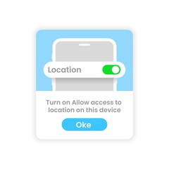 Poster - request for allow or turn on, access permission pop up concept illustration flat design vector eps10. modern graphic element for landing page, empty state ui, infographic, icon