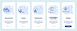 Public schools challenges light blue onboarding mobile app screen. Walkthrough 5 steps editable graphic instructions with linear concepts. UI, UX, GUI template. Myriad Pro-Bold, Regular fonts used