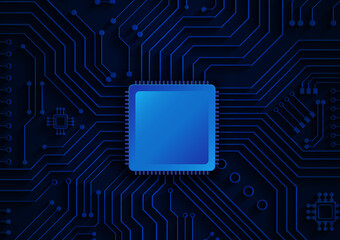 Aufkleber - technology background with hi-tech digital data
