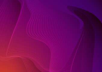 Wall Mural - vector abstract element of geometric shape, wave line pattern, dynamic fluid or liquid shape on grad