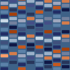 Poster - Interior decoration, print for packaging, look, pillows, stylish wallpaper and purchase. Tile round color for wallpaper and interior. Blue and orange colors.