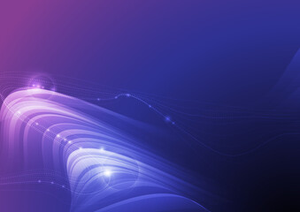 Fototapete - Vector abstract lines pattern design and light effect. High speed movement and motion blur over dark blue background. Illustration futuristic, Cyber hi tech connection technology, cyberspace concept