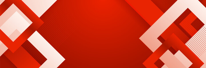 Wall Mural - Abstract red banner. Designed for background, wallpaper, poster, brochure, card, web, presentation, social media, ads. Vector illustration design template.