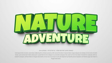 Nature Adventure 3d Style Editable Text Effect
