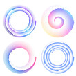 © Yuriy Bogdanov - Set design element circle. Isolated bold vector colors  golden ring from. Abstract glow wavy stripes of many glittering swirl created using Blend Tool. Vector illustration EPS10 for your presentation