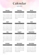 Minimal Calendar Planner Template Sheet, Elegant Business Calendar Planner Template Sheet. Minimalist Calendar Planner Page Template.