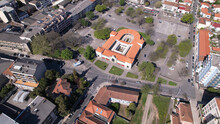 Aerial View Of The Municipal Market Of Santo Tirso, Portugal.