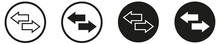 Exchange Arrow Icon.  Swap Icon Vector On Circle Button. Vector Illustration Eps10