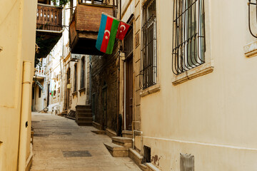 Wall Mural - Old City in Baku. Traditional medieval architecture. Baku, Azerbaijan.