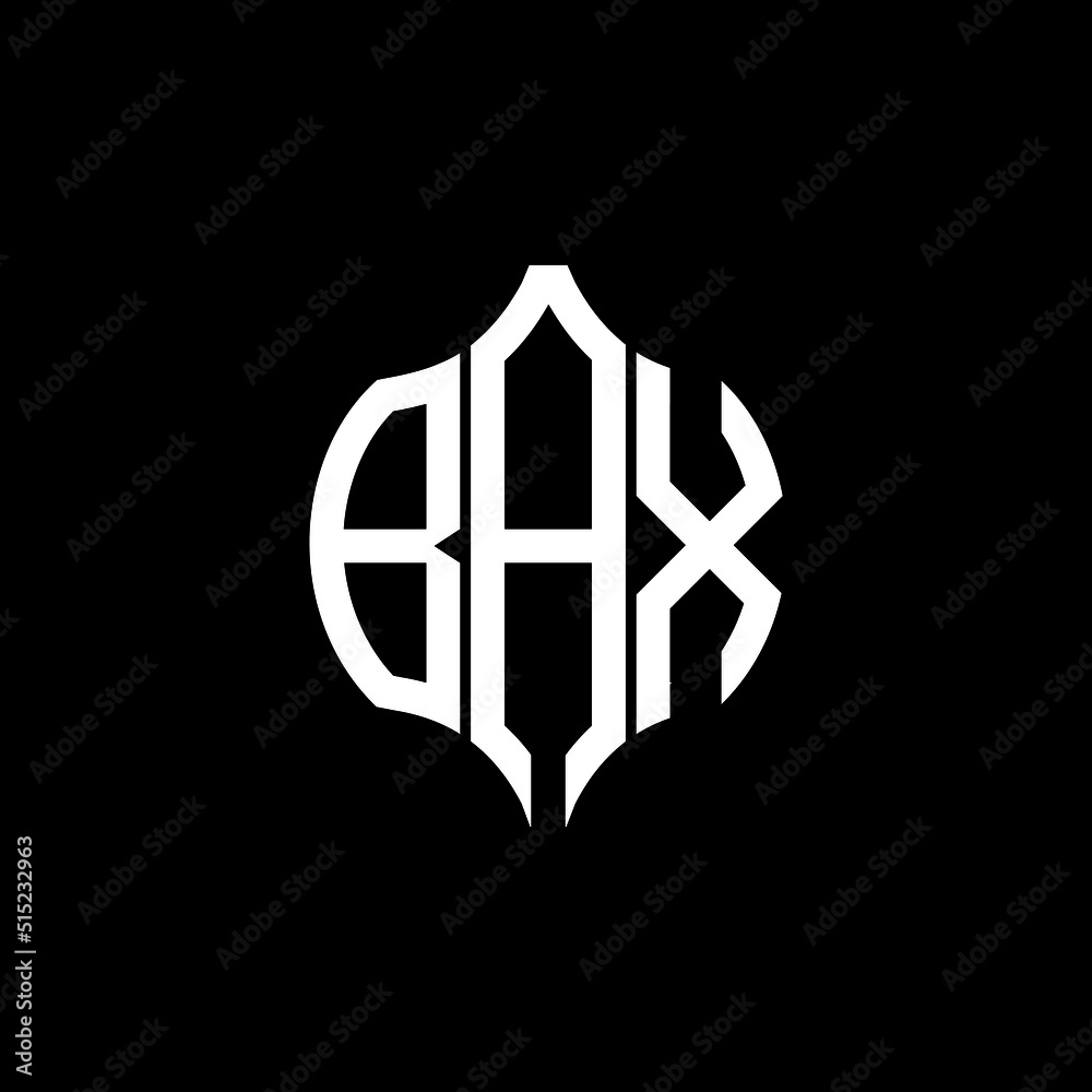 BAX letter logo. BAX best black background vector image. BAX Monogram ...