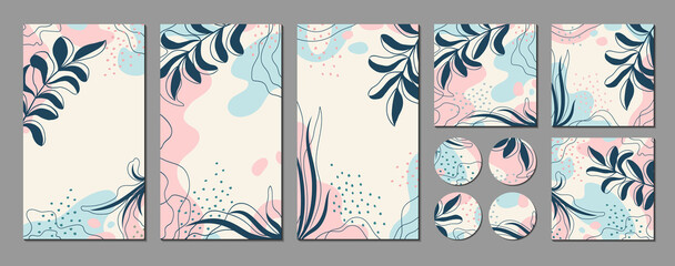 Wall Mural - trendy creative templates for social media posts, stories, banners, branding design, covers. modern 