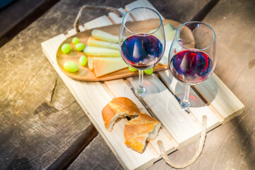 Wall Mural - picnic with wine