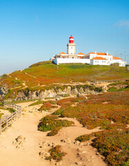 Wall Mural - Cabo Roca lighthouse seascape Portugal