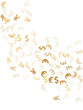 © SunwArt - Euro dollar pound yen gold signs scatter currency vector design. Income backdrop. Currency symbols
