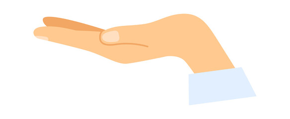 Begging hand icon. Vector illustration